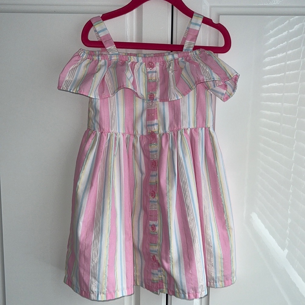 Penelope Mack off shoulder girls summer dress
